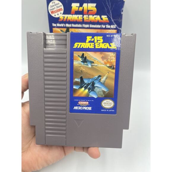 F-15 Strike Eagle (Nintendo NES, 1992) - BOX + CART ONLY *AUTHENTIC - Picture 4 of 12